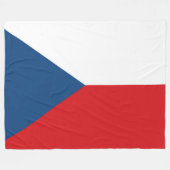 チェコ国旗 フリースブランケット (正面(横))