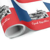 チェコ国旗、プラハ、チェコの贈り物/スポーツファン ラッピングペーパー (ロールコーナー)