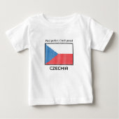 チェコ国旗 ベビーTシャツ (正面)