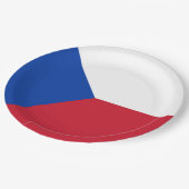 チェコ国旗 ペーパープレート (アングル)