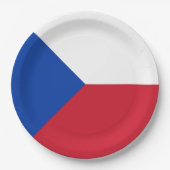 チェコ国旗 ペーパープレート (正面)
