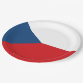 チェコ国旗 ペーパープレート (アングル)