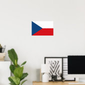 チェコ国旗 ポスター (ホームオフィス)