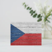 チェコ国旗 ポストカード (スタンド正面)