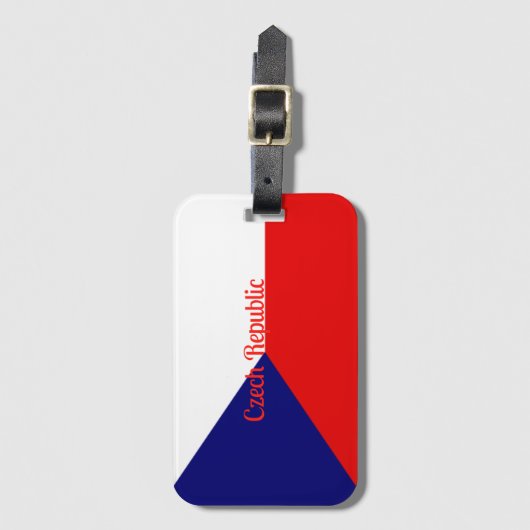 チェコ国旗 ラゲッジタグ (正面縦)
