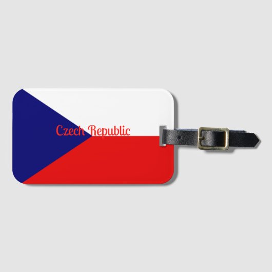 チェコ国旗 ラゲッジタグ (正面横)