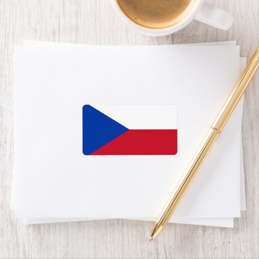 チェコ国旗 ラベル (インサイチュ)