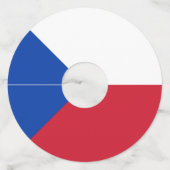 チェコ国旗 ワイングラスタグ (正面)