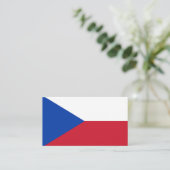 チェコ国旗 名刺 (スタンド正面)