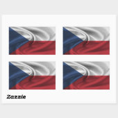 チェコ国旗 長方形シール (シート)