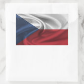 チェコ国旗 長方形シール (バッグ)