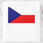 チェコ国旗 長方形シール (バッグ)