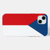 チェコ国旗iPhone 15 Plusケース Case-Mate iPhoneケース (裏面 (横))