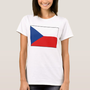 チェコ国旗x地図Tシャツ Tシャツ