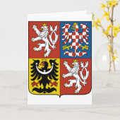 チェコ国紋章 カード (黄色い花)