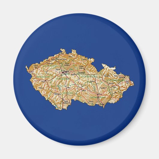 チェコ地図マグネット マグネット (正面)