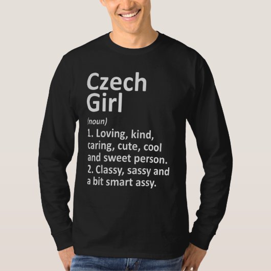 チェコ娘 チェコ共和国 ルーツ 国籍 Tシャツ (正面)