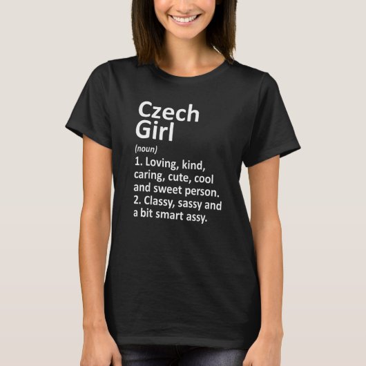 チェコ系女子 チェコ共和国 ルーツ 国籍 Tシャツ (正面)
