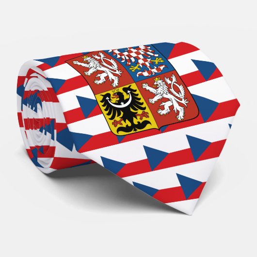 チェコ素晴らし国国旗・コート・オブ・アームズ ネクタイ (ロール)