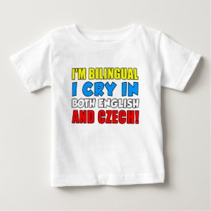 チェコ語でバイリンガルの叫び声 ベビーTシャツ