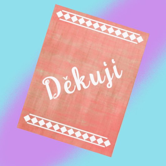 チェコ語で「ありがとう」 ポストカード