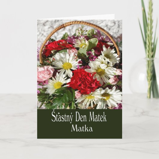 チェコ語母の母の日のカード カード (正面)