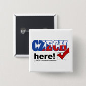 チェコ語（淡） 缶バッジ (正面&裏面)