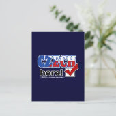 チェコ語（濃色） ポストカード (スタンド正面)