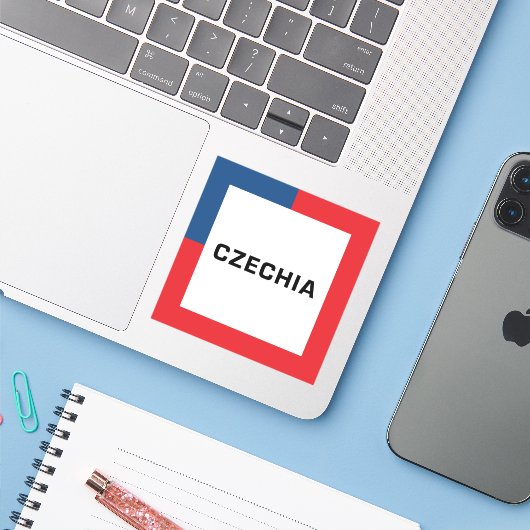 チェコ01A シール (ノートパソコンとiPhone)