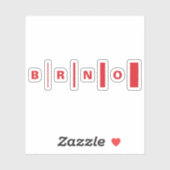 チェコ，ブルノの公式ロゴ シール (シート)