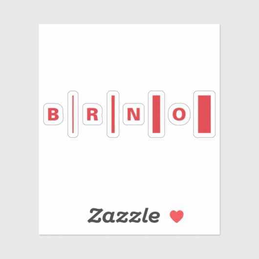 チェコ，ブルノの公式ロゴ シール (シート)