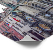 チェコ，プラハ，旧市庁舎 ポスター (角)