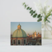 チェコ，プラハ，聖フランシス教会のドーム ポストカード (スタンド正面)