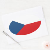 チェコ 楕円形シール (封筒)