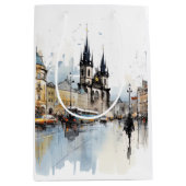 チェコTouchの美しい都市 ミディアムペーパーバッグ (正面)