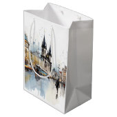 チェコTouchの美しい都市 ミディアムペーパーバッグ (裏面アングル)