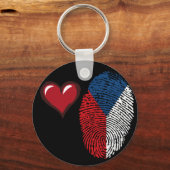 チェコtouch指紋認証フラグ キーホルダー (正面)