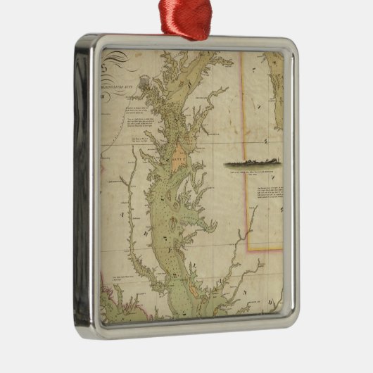 チェサピークおよびデラウェア湾の図表 メタルオーナメント (右)