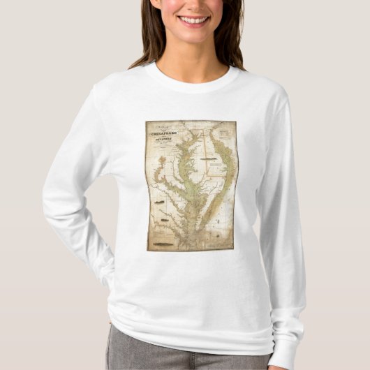 チェサピークおよびデラウェア湾の図表 Tシャツ (正面)