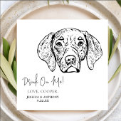 チェサピークカスタムドッグ結婚ズナプキン 縁ありカクテルナプキン