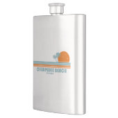 チェサピークビーチメリーランドサンパームツリーズ フラスク (左)