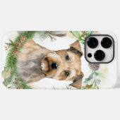 チェサピークベイエリアのテリアのクリスマスリースの祝祭 Case-Mate iPhoneケース (裏面 (横))