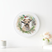 チェサピークベイテリアクリスマスリースフェスティバル ラージ壁時計 (ホーム)