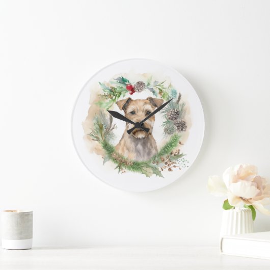 チェサピークベイテリアクリスマスリースフェスティバル ラージ壁時計 (ホーム)