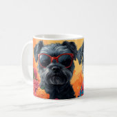 チェサピークベイテリアハートバラバレンタインデー コーヒーマグカップ (正面左)