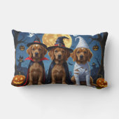 チェサピークベイテリアパンプキンハロウィンおもしろい ランバークッション (裏面)