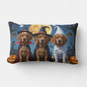 チェサピークベイテリアパンプキンハロウィンおもしろい ランバークッション (正面)