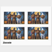 チェサピークベイテリアパンプキンハロウィンおもしろい 長方形シール (シート)