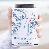 チェサピークベイビーチクラブブルー結婚式の引き出物ドリンク 缶クーラー