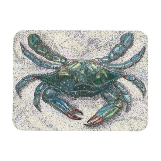 チェサピークベイブルーカニ冷蔵庫用マグネット マグネット (横)